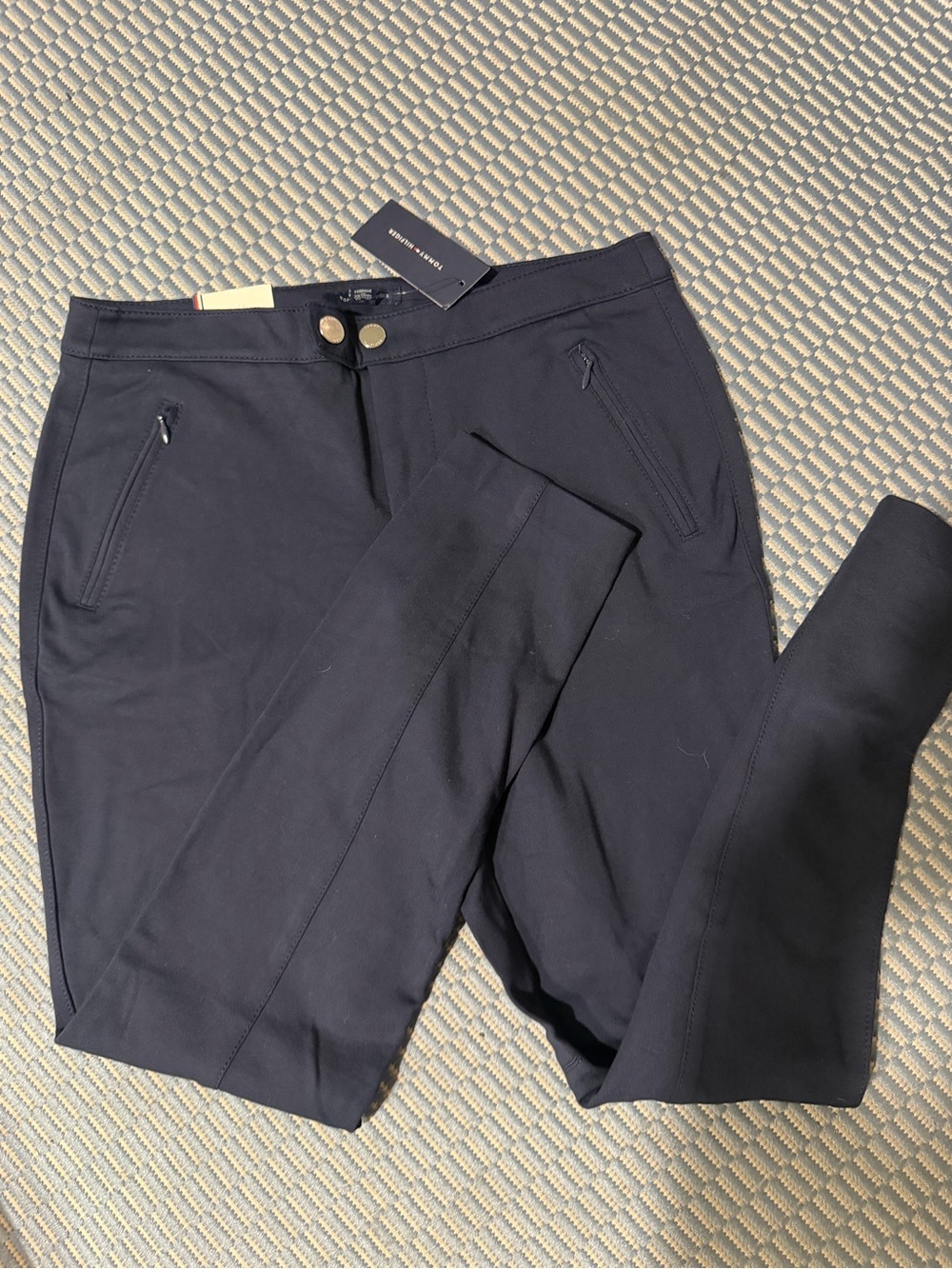 Tommy Hilfiger Navy Stretch Chinos